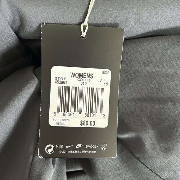 NWT Nike Golf Pants 10 Black Crop Tour Performance UV Dri Fit Active - Picture 6 of 9